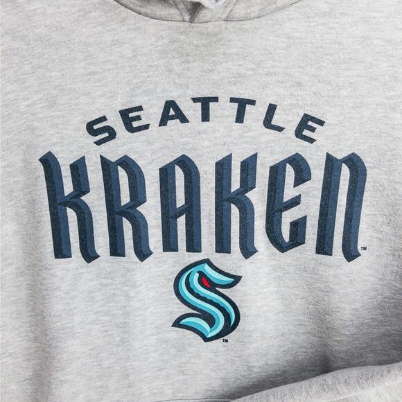 Seattle Kraken Men’s M Gray Pullover Hoodie Team Logo NHL Sweatshirt | Fanatics - Picture 2 of 12
